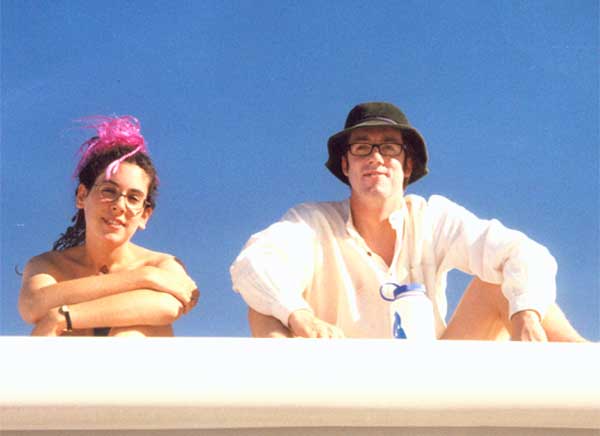 Photo of Emily and Daniel on the rooftop