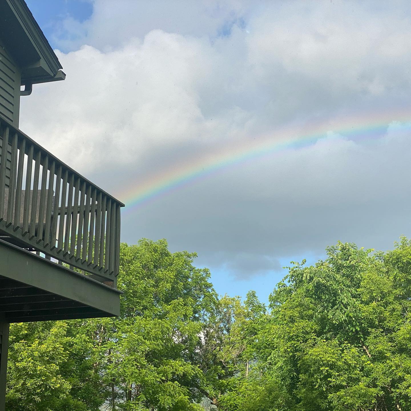 Photo of Rainbow off the deck