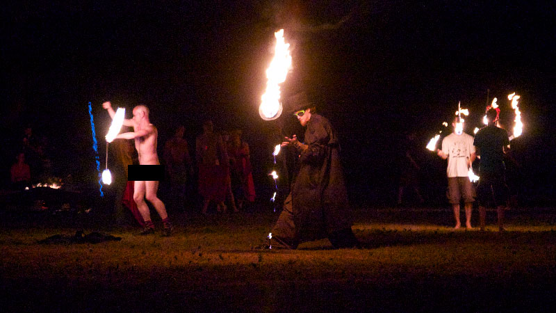 Three things on fire