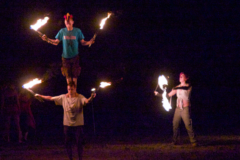 Jugglers... on fire!