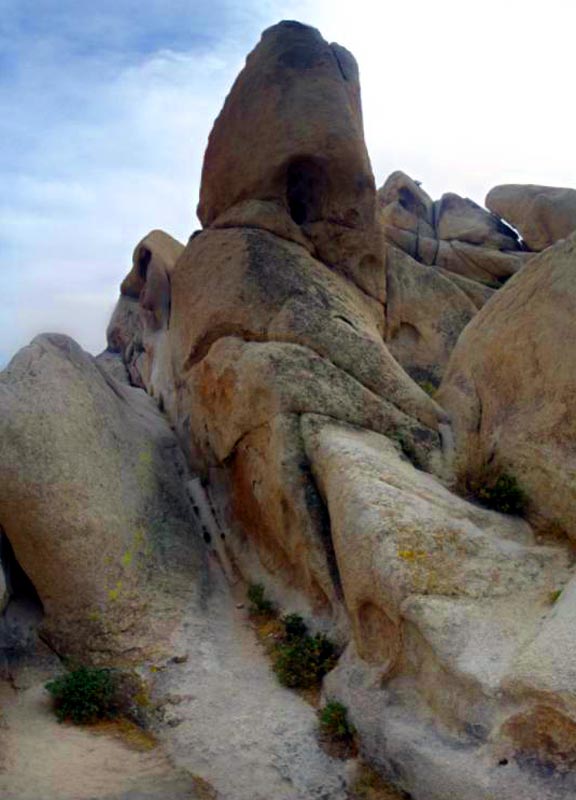 A tall rock